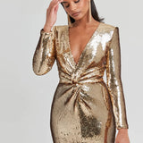 Robe à sequins dorée