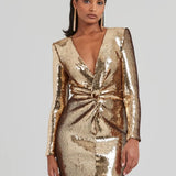 Robe à sequins dorée