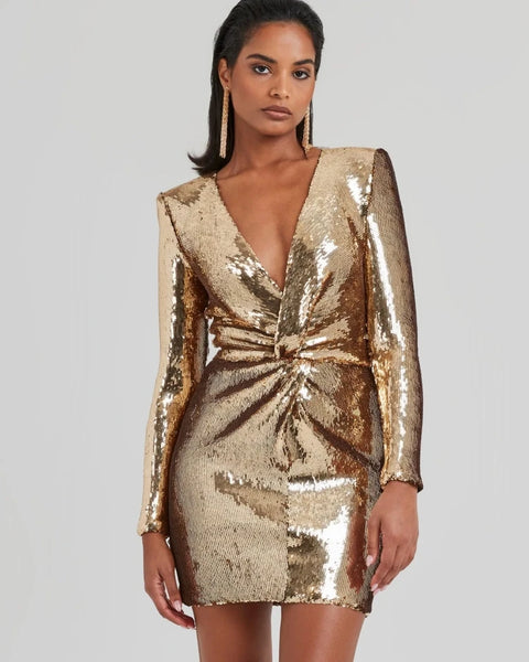 Robe à sequins dorée