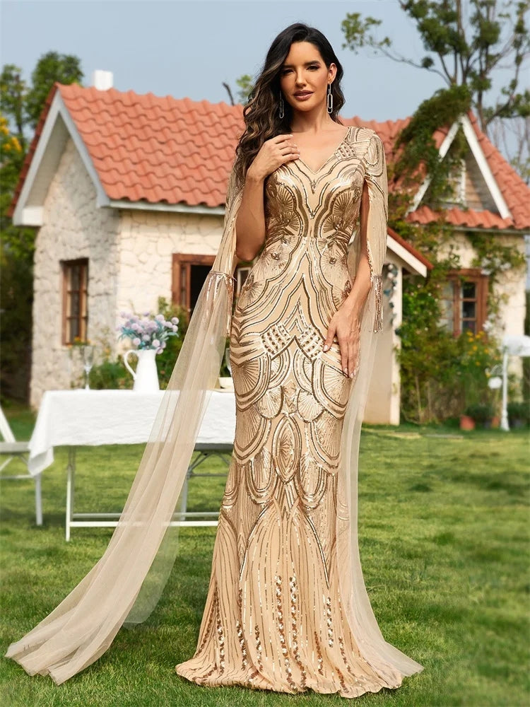 Robe de demoiselle d'honneur champagne couleur doré